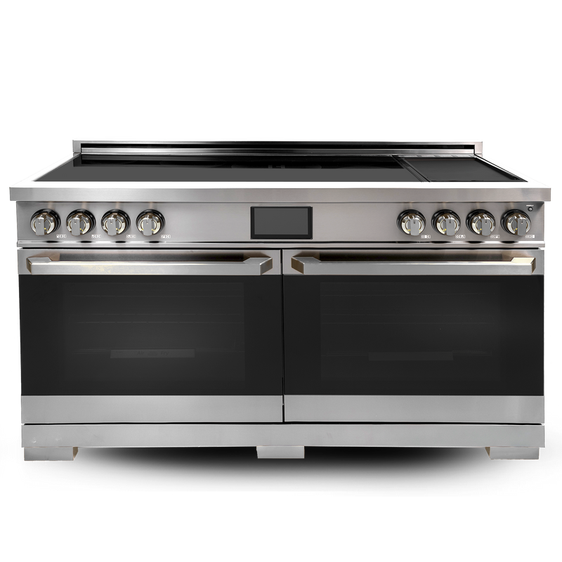 60″ Luxury Series Induction Range with Built-in Professional Griddle – Stainless Steel