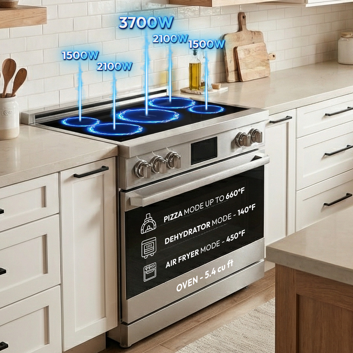 36″ Luxury Series Induction Range – VEGA Edition