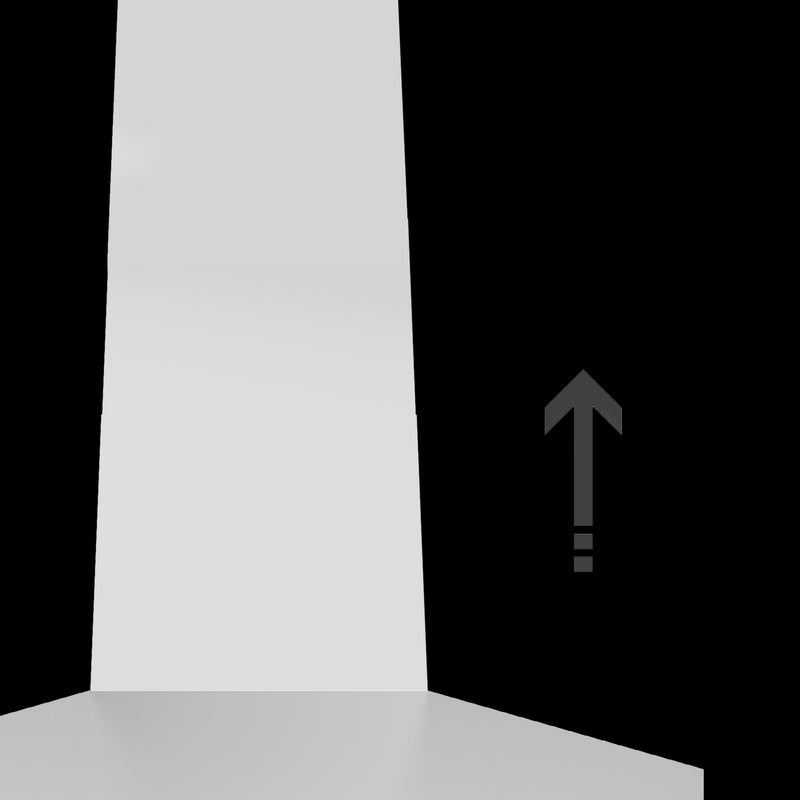 Chimney Extension for 48" and 60" Range Hoods, 9.5 ft-12.5 ft Ceilings - Stainless