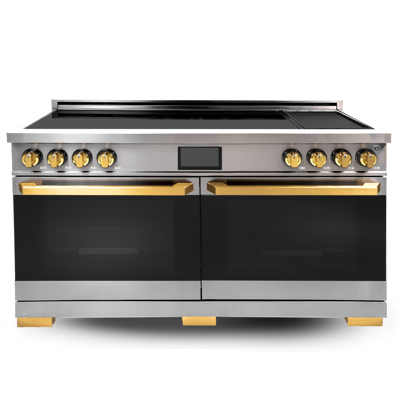 60″ Luxury Series Induction Range with Built-in Professional Griddle – VEGA Edition