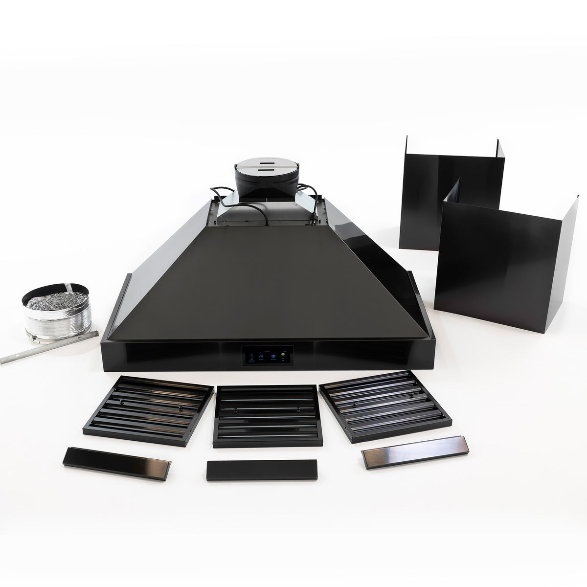 48″ Professional Range Hood – 1500 CFM – Black Stainless