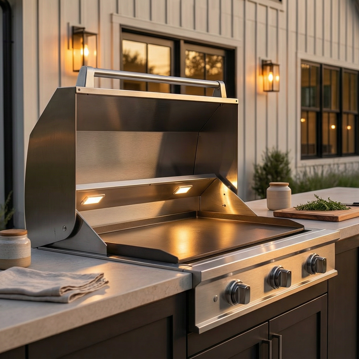36" Outdoor Built-In Induction Griddle with Cart