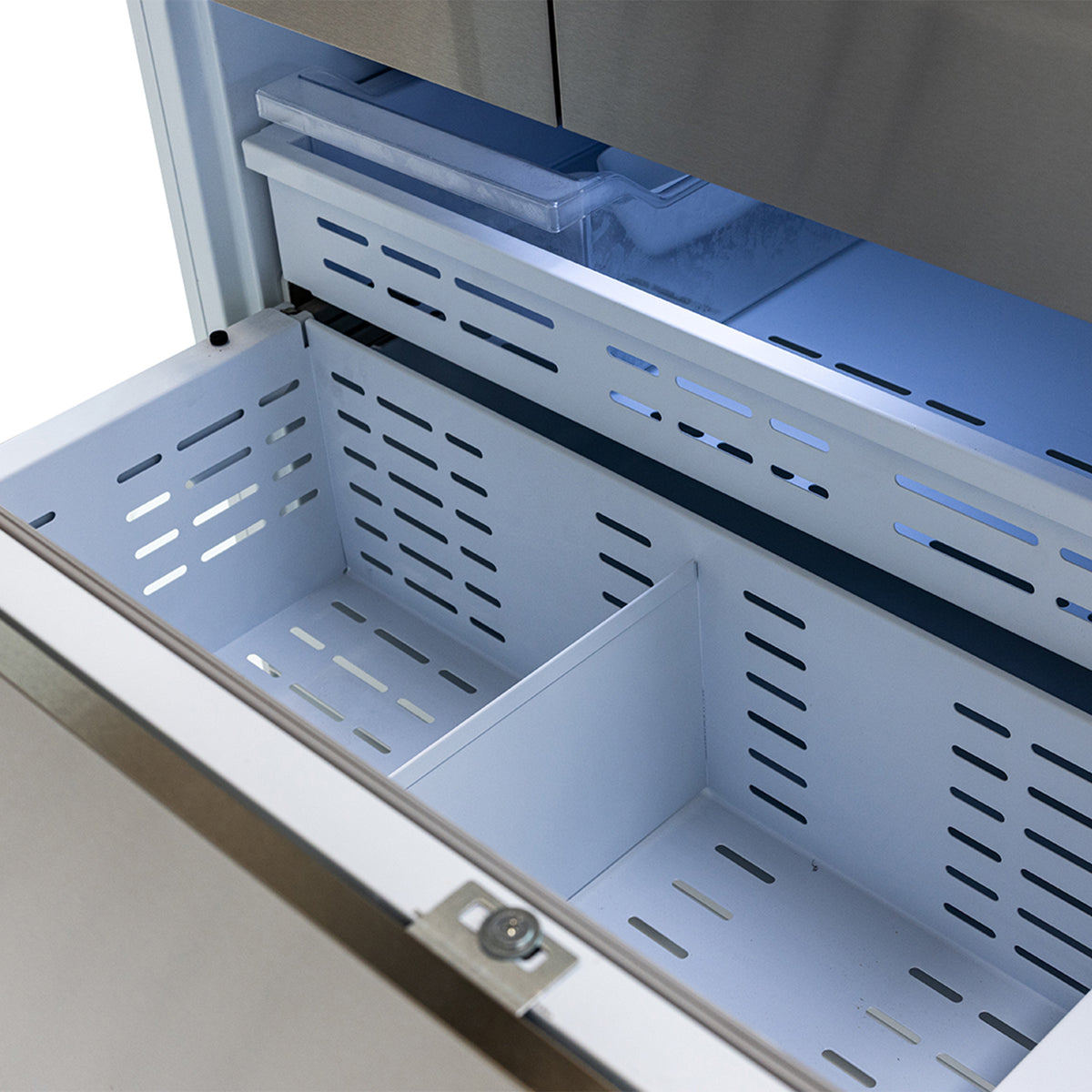 36" French Door Built-In Refrigerator with Freezer, Ice-Maker and Water Dispenser - Stainless Steel