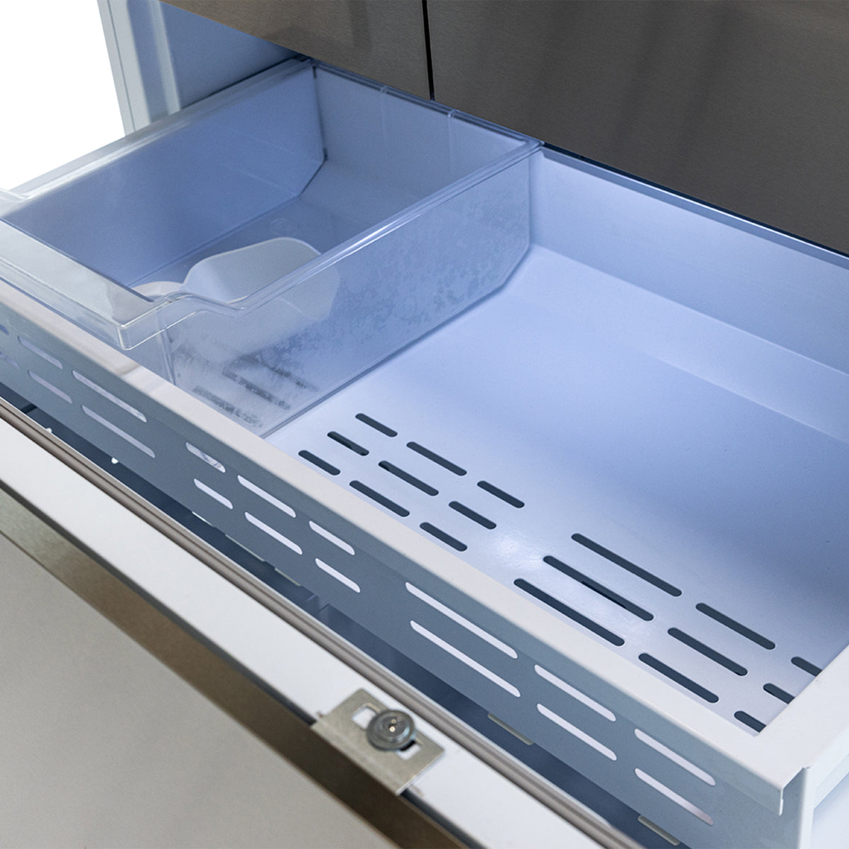 36" French Door Built-In Refrigerator with Freezer, Ice-Maker and Water Dispenser - Stainless Steel