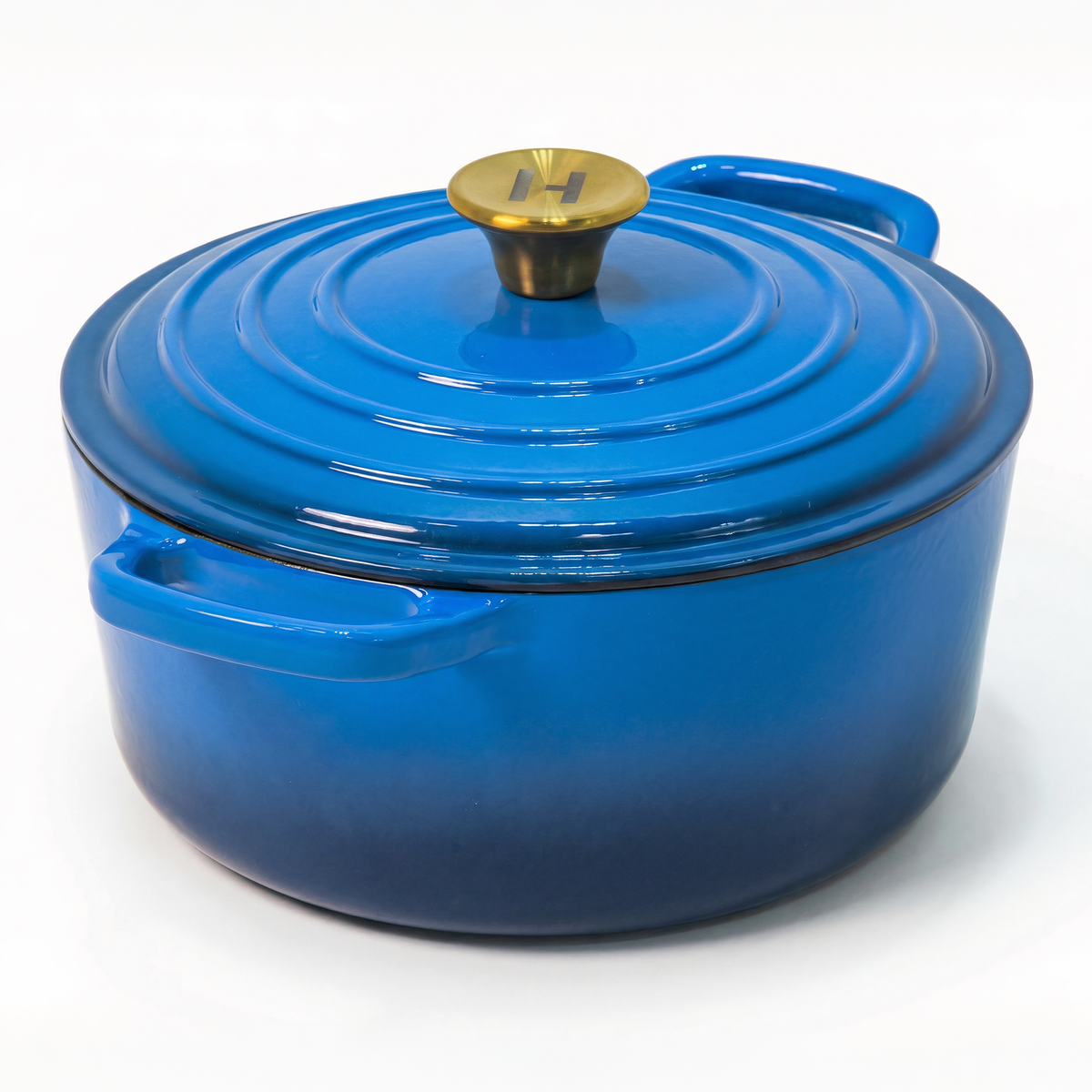 Alpha Enamel Collection 10” Cast Iron Dutch Oven - Tahoe Blue