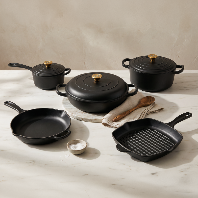 Forge Collection 5 Piece Pots & Pans Set - Orion Black