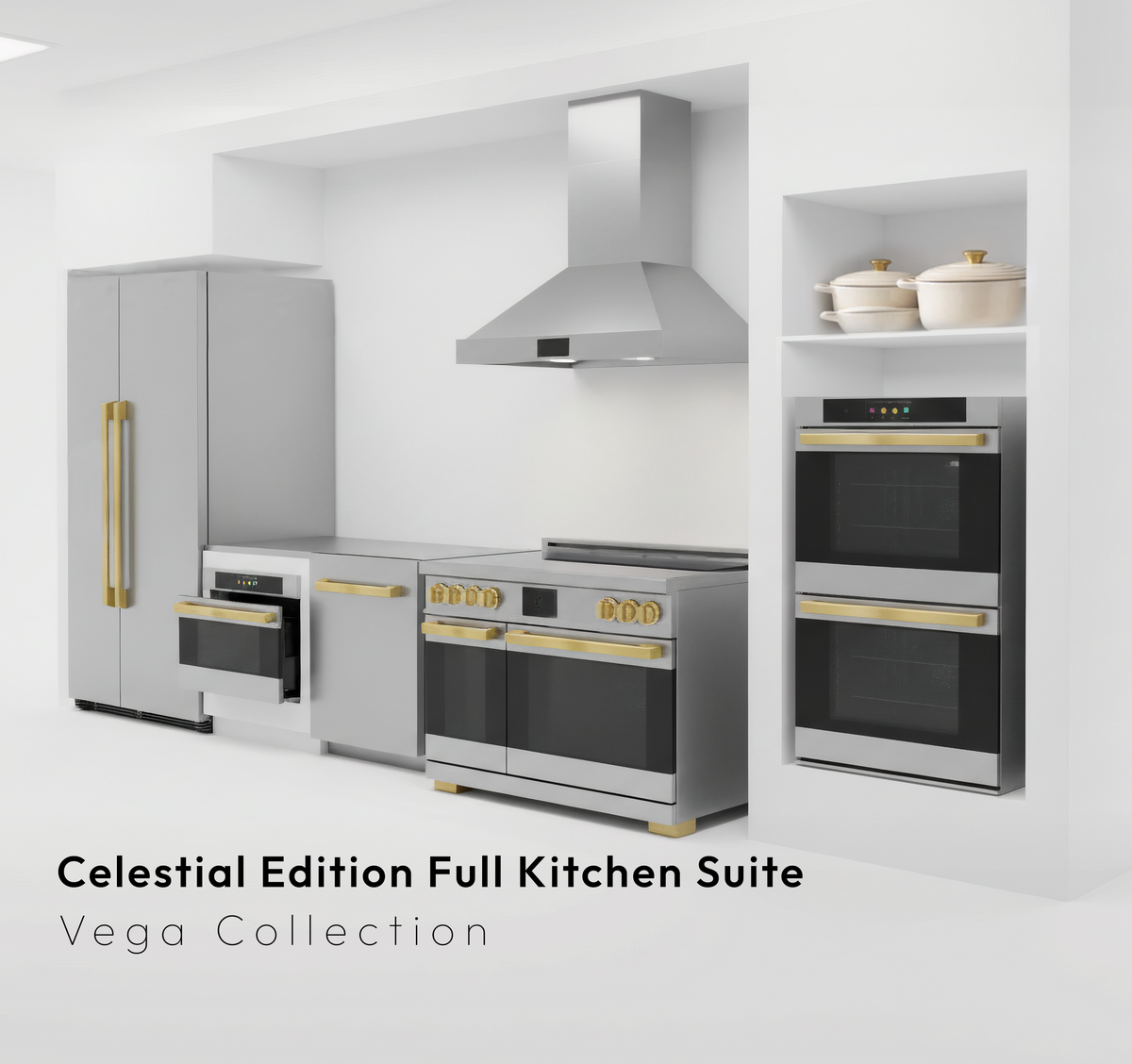 60″ Luxury Series Induction Range with Built-in Professional Griddle – VEGA Edition